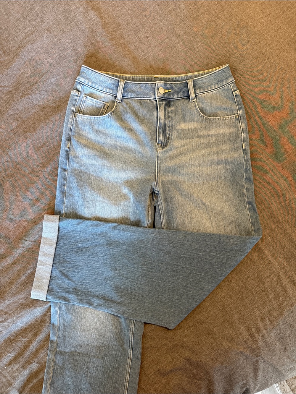 HALARA Light Blue Straight-Leg Jeans